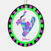 Ornement En Céramique BoardChick vivant au conseil (Gauche)