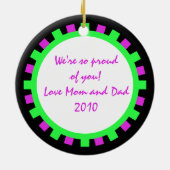 Ornement En Céramique BoardChick vivant au conseil (Dos)