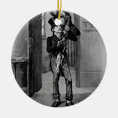 Ornement En Céramique Bob Cratchit et Tim minuscule (Devant)