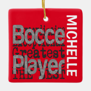 Ornement En Céramique Bocce Player Extraordinaire PERSONNALISÉ
