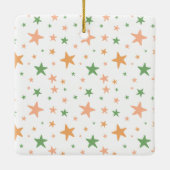 Ornement En Céramique BOHO Pastel Star Motif Une photo Joyeux Noël (Dos)