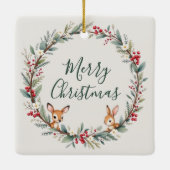 Ornement En Céramique Bois Animaux Baby First Joyeux Noël (Dos)