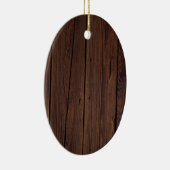 Ornement En Céramique Bois Brown foncé rustique clôture en bois Style ch (Droite)