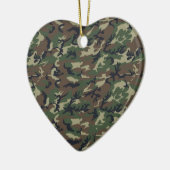 Ornement En Céramique Bois de Camouflage Militaire (Gauche)
