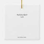 Ornement En Céramique Bojo Bright Square Ornament (Dos)