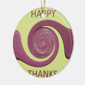 Ornement En Céramique Bon thanksgiving Golden Jaune tourbillon design.pn (Gauche)