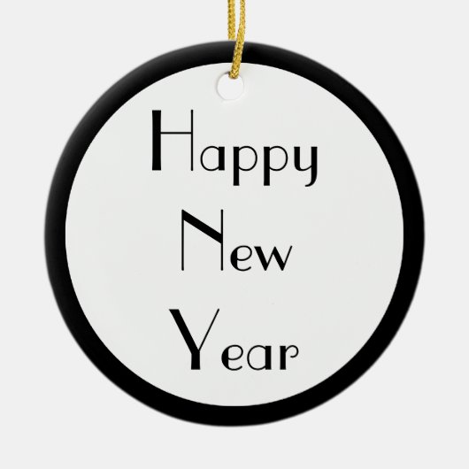 Ornement En Céramique Bonne année (Devant)