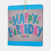 Ornement En Céramique Bonne fête d'anniversaire (Gauche)