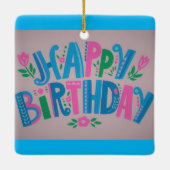Ornement En Céramique Bonne fête d'anniversaire (Dos)
