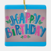 Ornement En Céramique Bonne fête d'anniversaire (Devant)