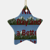 Ornement En Céramique Bonne journée et meilleur art nocturne (Droite)