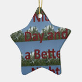 Ornement En Céramique Bonne journée et meilleur art nocturne (Gauche)