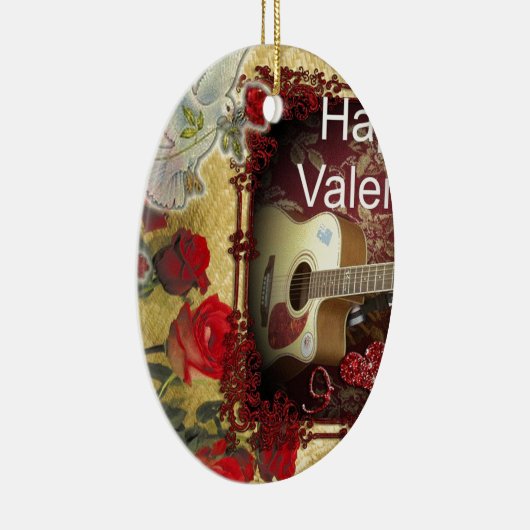 Ornement En Céramique Bonne Saint Valentin Tunes dans mon coeur (Droite)