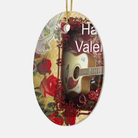 Ornement En Céramique Bonne Saint Valentin Tunes dans mon coeur (Gauche)