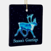 Ornement En Céramique Bonnes Fêtes - Caribou bleu (rennes) (Droite)