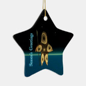 Ornement En Céramique Bonnes Fêtes - Chasseur inuit fragile (Droite)