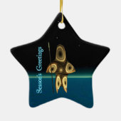 Ornement En Céramique Bonnes Fêtes - Chasseur inuit fragile (Dos)