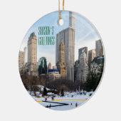 Ornement En Céramique Bonnes Fêtes De L'Ornament NYC (Gauche)