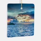 Ornement En Céramique Bora Bora beau coucher de soleil (Droite)