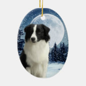 Ornement En Céramique Bordure Collie (Dos)