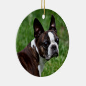 Ornement En Céramique Boston terrier (Droite)
