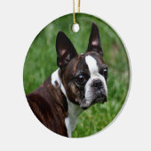 Ornement En Céramique Boston terrier (Gauche)