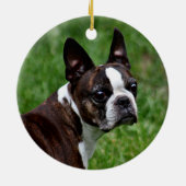 Ornement En Céramique Boston terrier (Dos)
