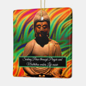 Ornement En Céramique Bouddha en méditation (Gauche)