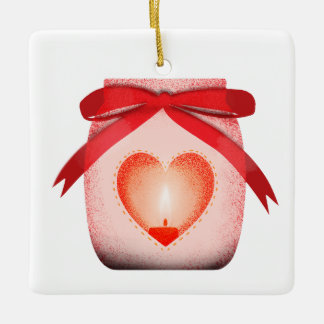 Ornement En Céramique Bougie de pot Mason