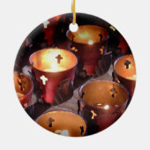 Ornement En Céramique Bougies des missions du Texas (Dos)