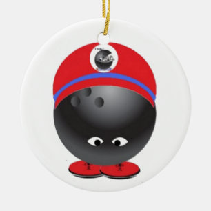 Ornement En Céramique Boule de bowling