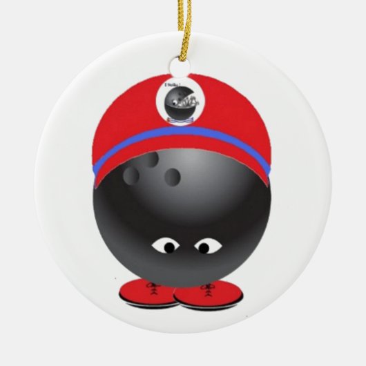 Ornement En Céramique Boule de bowling (Devant)
