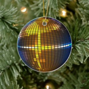 Ornement en céramique Boule Disco Rétro