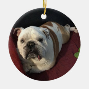 Ornement En Céramique Bouledogue anglais