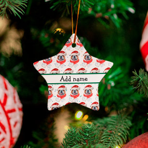 Ornement En Céramique Bouledogue Anglais Race de Chien Noël