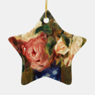 Ornement En Céramique Bouquet de Roses de Renoir Impressionniste Peintur