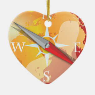 Ornement En Céramique Boussole