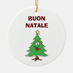 ORNEMENT EN CÉRAMIQUE "BOUTON NATALE" RIRE NOËL ORNAMENT ARBRE