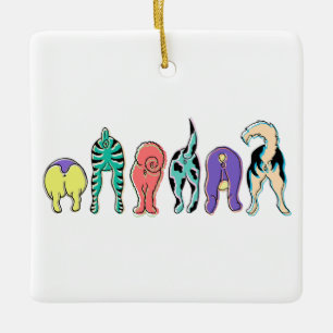 Ornement En Céramique Boutons de chien colorés