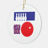 Ornement En Céramique Bowling américain (Gauche)