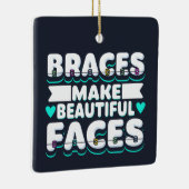 Ornement En Céramique Braces Font De Beaux Visages Dentaire (Droite)