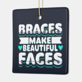 Ornement En Céramique Braces Font De Beaux Visages Dentaire (Gauche)