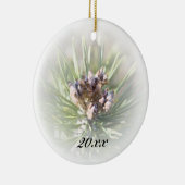 Ornement En Céramique Branche de pin datée (Droite)