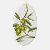 Ornement En Céramique Branche des olives vertes (Droite)