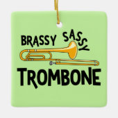Ornement En Céramique Brassy Sassy Trombone (Devant)