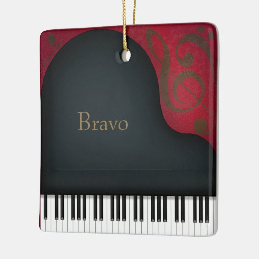 Ornement En Céramique "Bravo" Grand Piano Charmante Garde Musicale (Gauche)