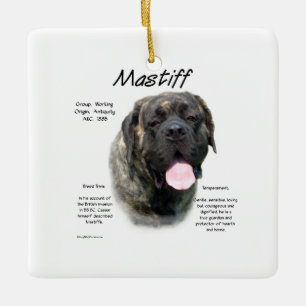 Ornement En Céramique Brindle Mastiff