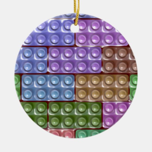 Ornement En Céramique Briques de Builder - Pastel (Devant)