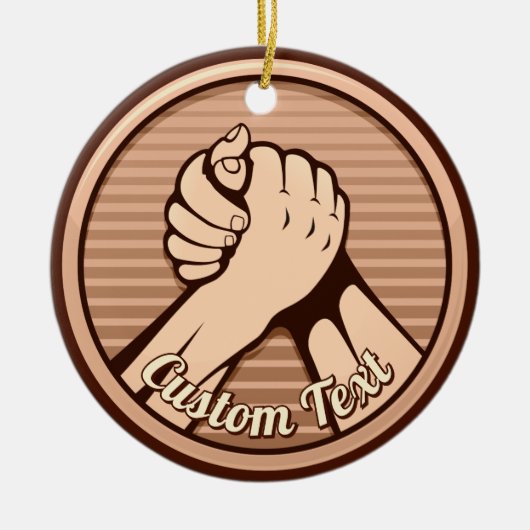 Ornement En Céramique Bronze (Devant)