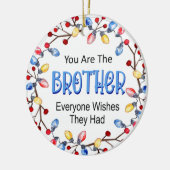 Ornement en céramique Brother Christmas Lights (Gauche)